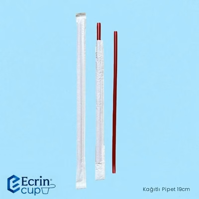Kağıt Sargılı Pipet 19cm